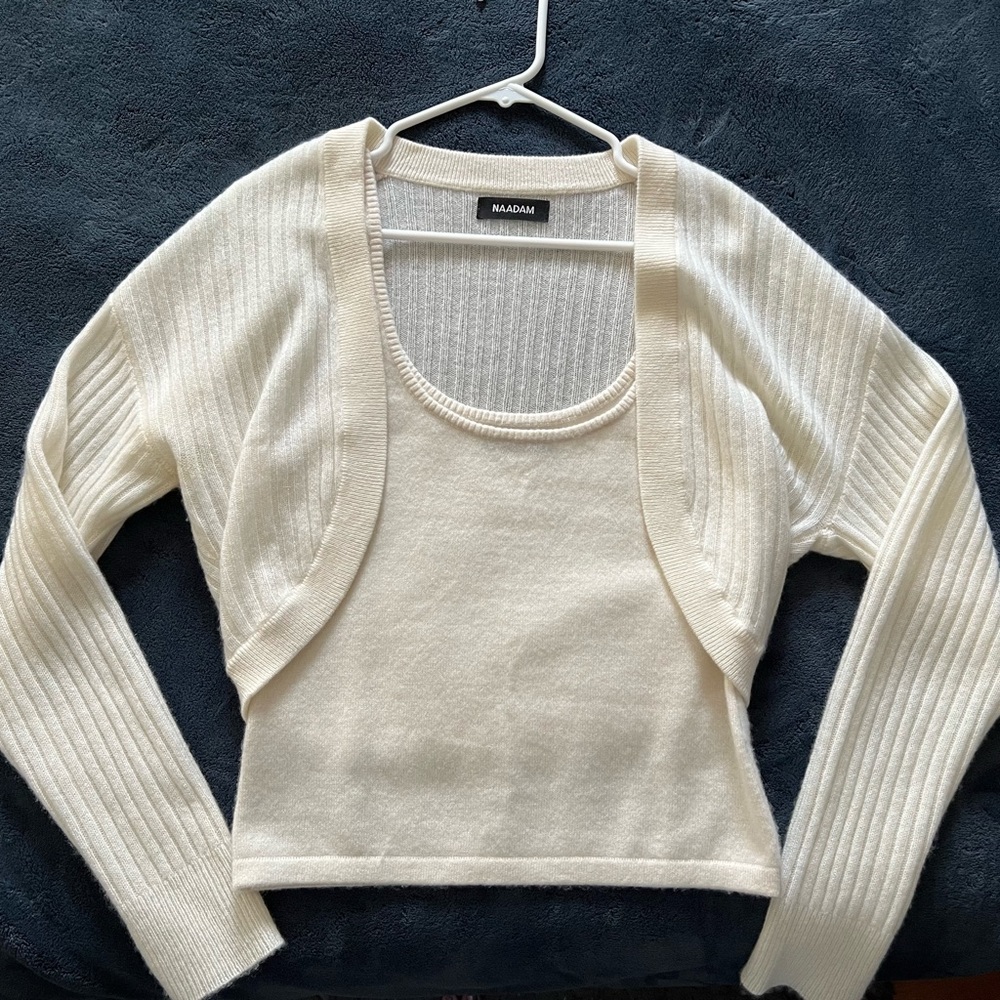 NAADAM ethically-sourced 100% Cashmere Bolero Shrug - almost-new condition!